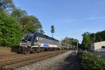 NJT Train # 59, the Port Jervis super express with Harriman as the first stop, heads west behind ALP-45DP # 4505